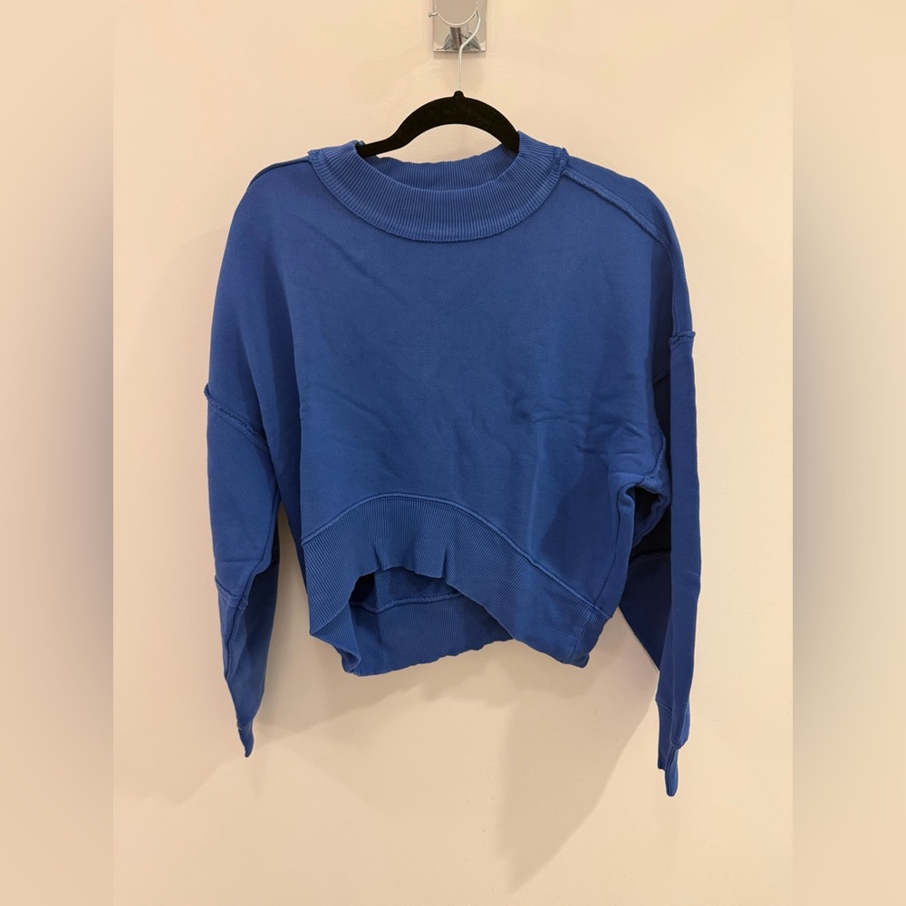 NWT Free People We The Free Hi-Lo Pullover True Blue - Picture 4 of 7
